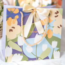 Offset Printing Kraft Paper Carrier Bag For Groceries / Promotional Items