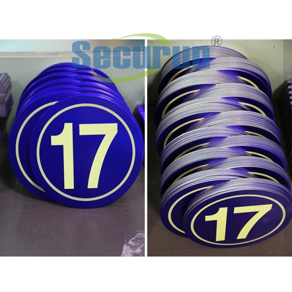 Quality Adhesive luminescent Aluminum Blue Reflective House Numbers Sign For Mailbox wholesale