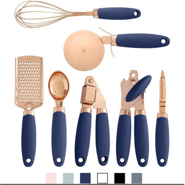 Quality Copper Coated  7 PC Stainless Steel Kitchen Gadget Set Utensils wholesale