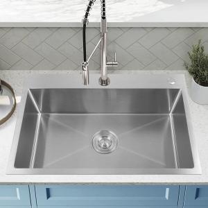 Cheap Top Mount Farmhouse Stainless Steel Kitchen Sink For RV Travel Trailer Garage for sale