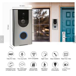 Cheap WiFi Wireless Video Doorbell, Smart Doorbell 720P HD Wifi Security Camera Bulit in 32G Memory Storage, With Chime for sale