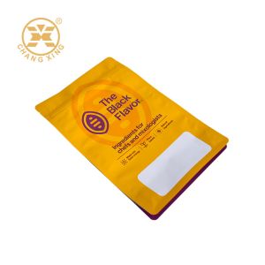 Printed Flat Bottom Pouch Stand Up Food Bag With Zipper Lock For Dried Food