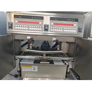 Auto Lift Electric Double Pots 28KW Chips Open Fryer With Oil Filter System