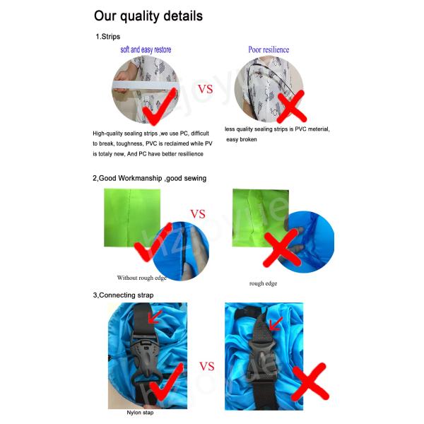 Outdoor fast inflatable air bed camping waterpoof air sleeping bag for beach hangout lazy laybag inflatable lounger