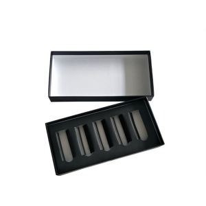 Matte Lamination Flat Pack Gift Boxes Black Cardboard Perfume Packaging With