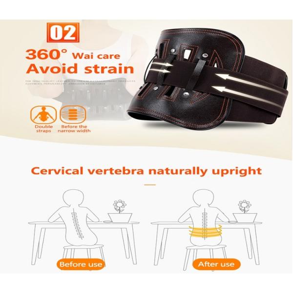 Adjustable Medical Warm Waist Support Belt Leather Unisex