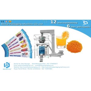 Instant fruit juice powder stick pouch automatic weighing packaging machine BSTV