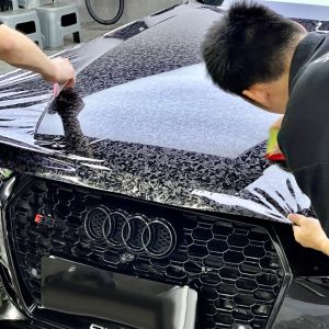 Carbon Fiber PPF Premium TPU Film Car Wraps Scratch-Resistant Custom Sizes