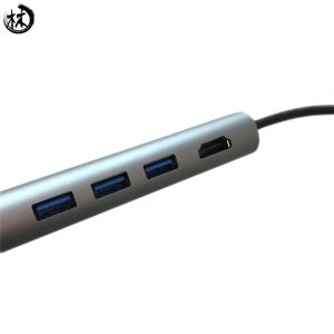 Kico New Type C to USB 3.0 8 in 1 HUB with PD 3.0 Charge RJ45 HDMI2.0 8 in 1
