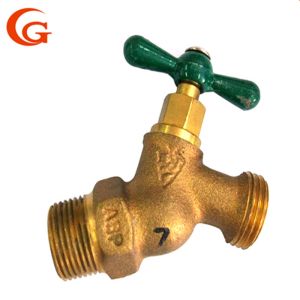 China Garden 1/2'' 3/4 Brass Water Faucet With One Word Handle on sale