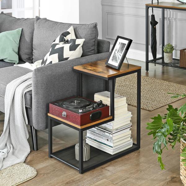 Quality 2-step Side Table for Sale, Unique Industrial End Table, 3-tier Side Table, ULET60BX wholesale
