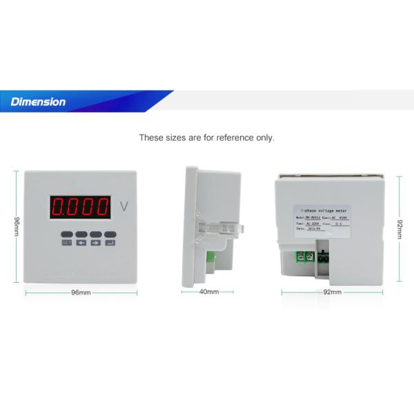 J model 96*96 cheap Single Phase Voltage Voltmeter 0-500Vac