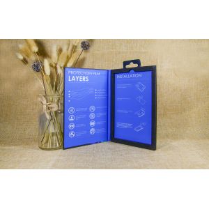 CMYK Printing Folding Cardboard Gift Box Mobile Tempered Glass Packing Box