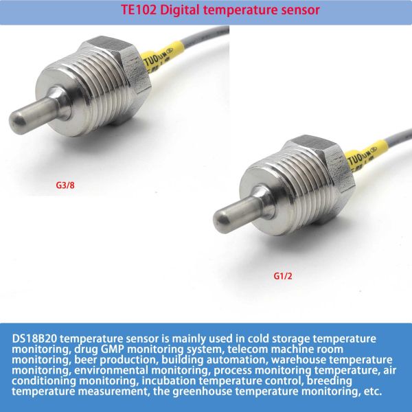 G1/2 3/8 1/4Screw Mounting DS18B20 Digital Temperature Sensor Cold Storage Temperature Sensor