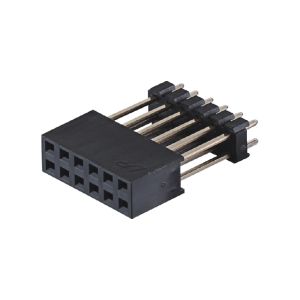 Single Row 180 Degree 40P Female Header Connector 2.54mm Pitch 8.5mm Height