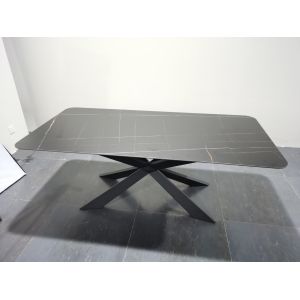 6-8 Person Ceramic Marble Top Stainless Steel Dining Table With Chair Dining