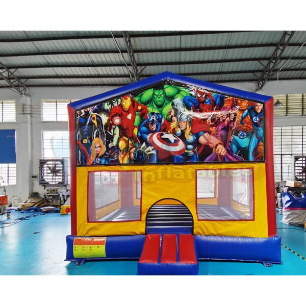 Quality Mini Super Hero Jumping Inflatable Bouncy Castle Multi Color wholesale
