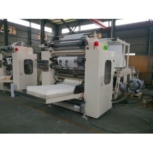Fully Automatic Facial Tissue Folding Machine PLC 60-100 M/Min Speed