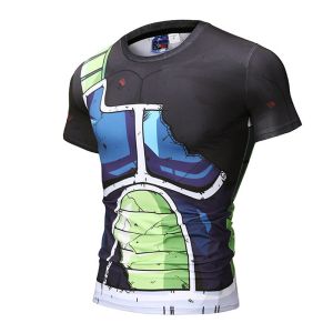 93.2% Polyester Custom Anime T Shirts Saiyan Bardock Cosplay For Adult