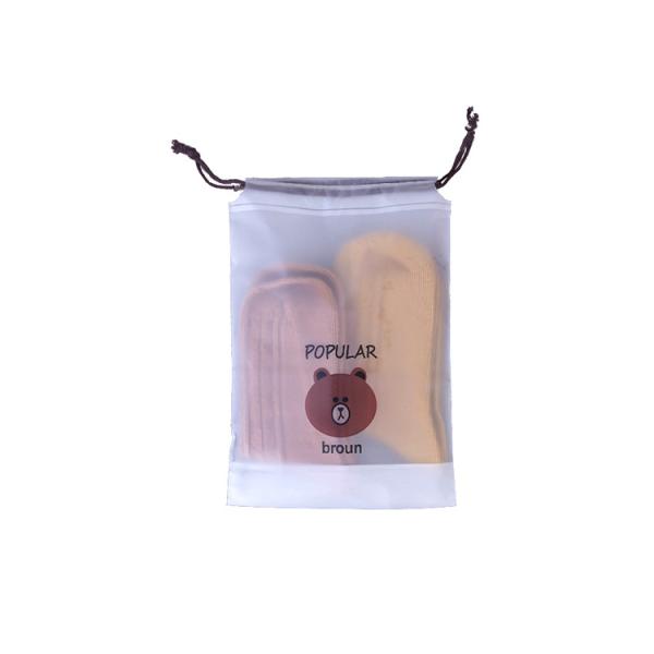 PE EVA Frosted Poly Drawstring Bags , Waterproof Small Plastic Drawstring Bags