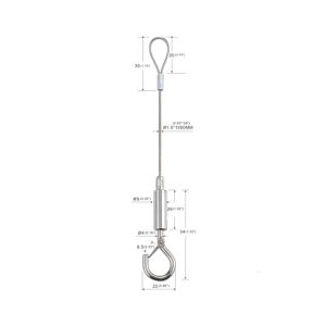 China LED Lighting Wire Suspension Kit With One Loop And One Hook  YW86361 on sale