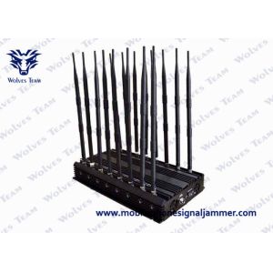 Remote Control Mobile Phone Signal Jammer Full Bands 16 Antennas With AC Adapter
