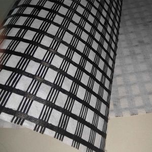 Composite Biaxial Fiberglass Geogrid With Nonwoven Geotextile For Soil