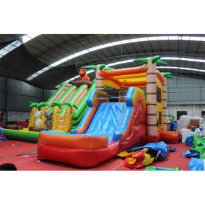 Cheap Customized Color and Size Kids Bounce House with Slide Commercial Grade for sale