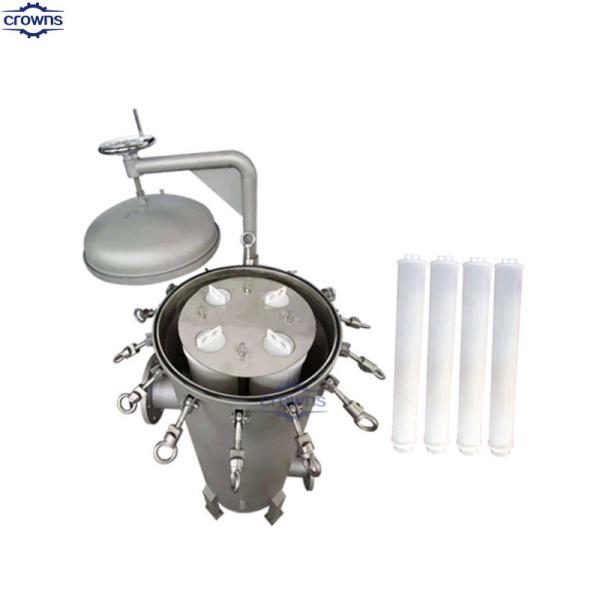 ss316 ss304 stainless steel multi cartridge filter housing / 5 micro cartridge