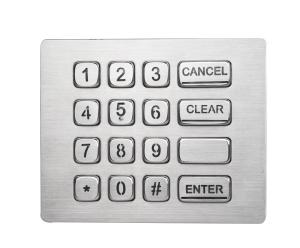 China Durable16 keys backlit brushed steel numeric keypad with USB electronic controller on sale