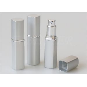 China Matte Silver Travel Perfume Atomiser Holder 25ml Oral Spray Fragrance Refill Bottle on sale