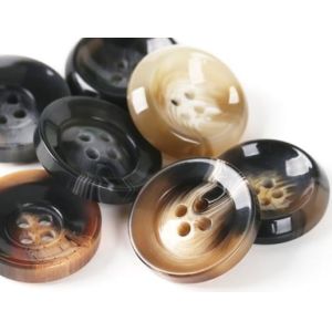 Washable DTM Resin Trench Coat Buttons With Customized Engraved Logo