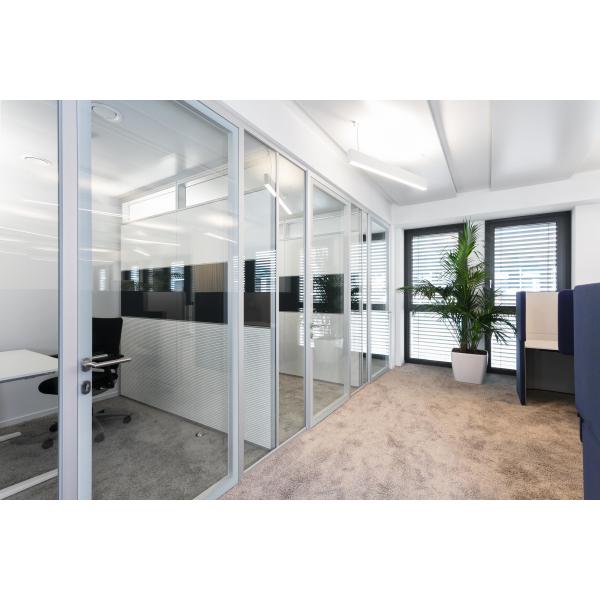 Quality Customizable Aluminum Frame Glass Partition Wall with 2-Year Warranty wholesale