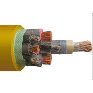 Copper Braiding Multicore Power Cable 3.6 / 6 KV With Monitoring Flexible Cores