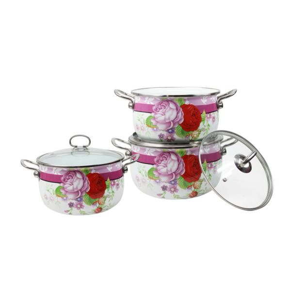 Quality Enamelled cookware set wholesale