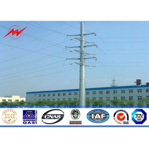 Cheap 8sides 35ft 110kv Steel Utility Pole for transmission power line with single arm for sale
