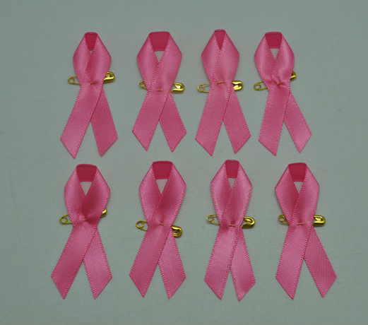 Small ribbon bow Tie , Satin Red AIDS bow with safety pin to sign AIDS mark