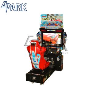 Cheap 32 Inch Screen Racing Car Game Machine With Dynamic Steering Wheel And Seat for sale