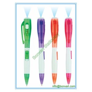 China led flashlight pen,led light plastic pen for gift promotion use on sale
