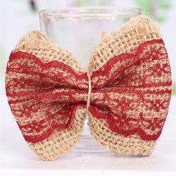 Factory Direct Handmade Diy Lace Bow New Clothing Accessories Color Linen Flower