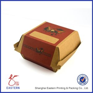 Customized Size 350gsm Kraft Cardboard Packaging Boxes For Hamburger