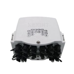 FTTH 1x16 Outdoor Fiber Optic Distribution Box IP65 Waterproof White KXT-B-16L KEXINT