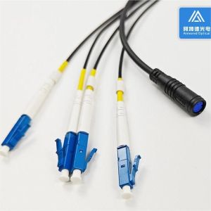 Electrical Hybrid Fiber Optic Cable 4 Cores SM G657A2 Fiber 4pcs 0.17² 7.0mm