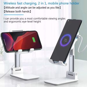 Portable Multifunctional 2 in 1 Wireless Charger Foldable Adjustable Angles