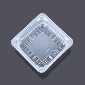 Square Transparent 6.5*6.5*3cm Mooncake Plastic Tray