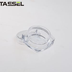 Non Spill Empty Cosmetic Jars 3g PS Material Transparent Plastic Lotion Jars