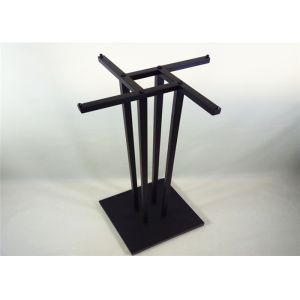 Steel Black Clothing Metal Display Racks And Stands With Two / Three / Four Arms