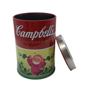 0.35mm Tinplate Custom Tin Cans Kids Tin Money Box Coin Storage