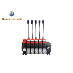 Dcv Series 100lpm Manual Control Hydraulic Vlave 5 Spool Standard Handle Spring
