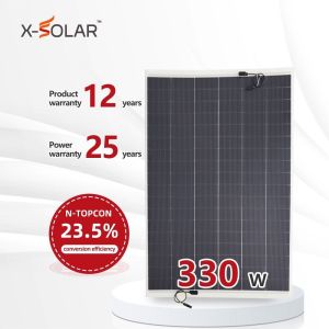 Cheap Max. System Voltage DC 1000/1500V IEC Solar Panel 330W HJT Solar Cell ETFE RV Awning Transparent Bificial Module for RV for sale